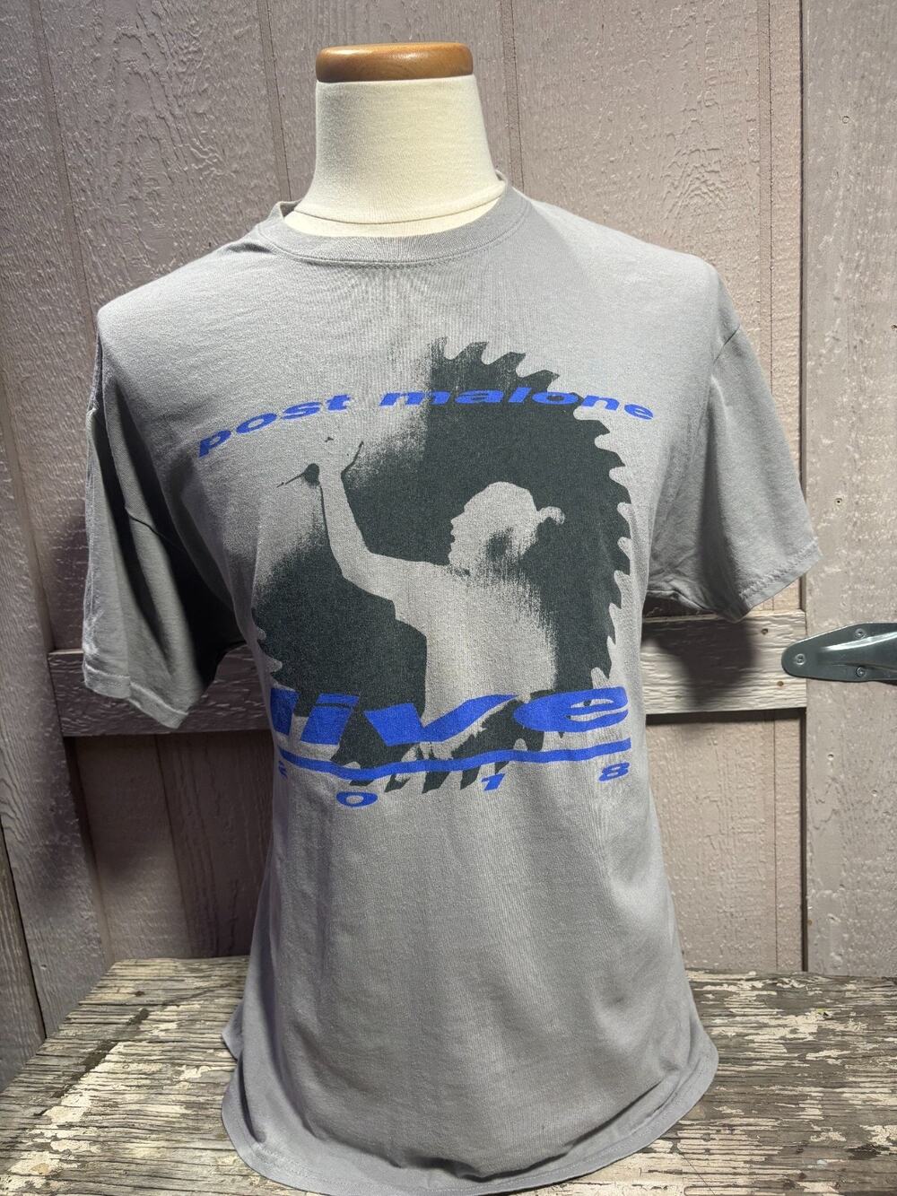 Post Malone Grey T-Shirt Size X-Large XL austin 2018 concert tour shirt pop rock